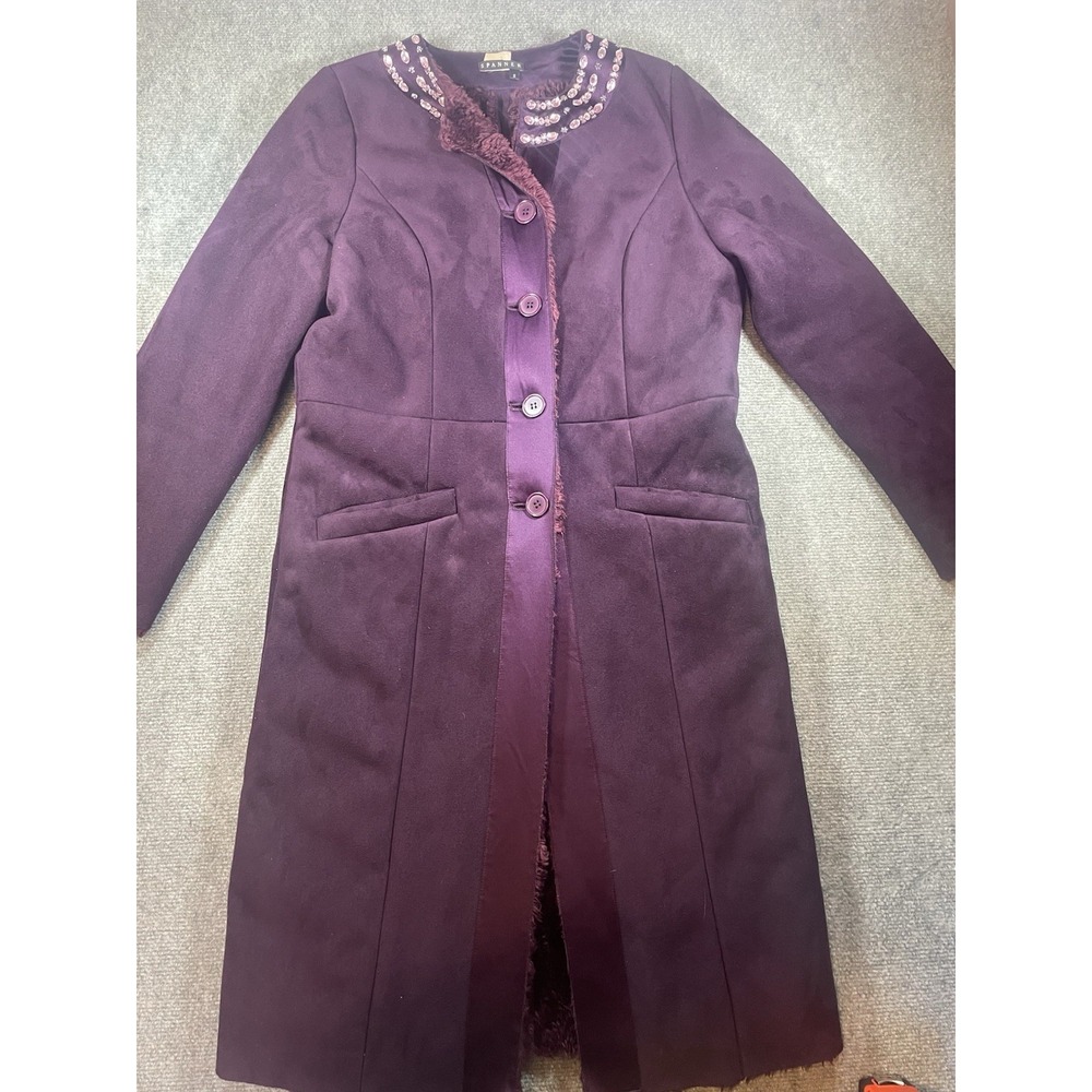 Spanner Deep Purple Suede Long Jacket S